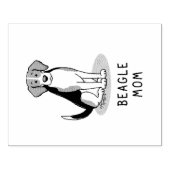 Mama des Beagle (Tri-Farbe 3) Hunde Niedlich Hunde Gummistempel (Prägung)