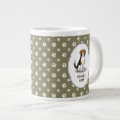Mama des Beagle (Tri-Farbe 3) Hunde Niedlich Hunde Jumbo-Tasse (Vorderseite Rechts)