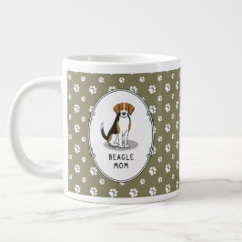 Mama des Beagle (Tri-Farbe 3) Hunde Niedlich Hunde Jumbo-Tasse