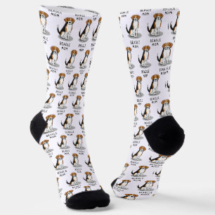 Mama des Beagle (Tri-Farbe 3) Hunde Niedlich Hunde Socken