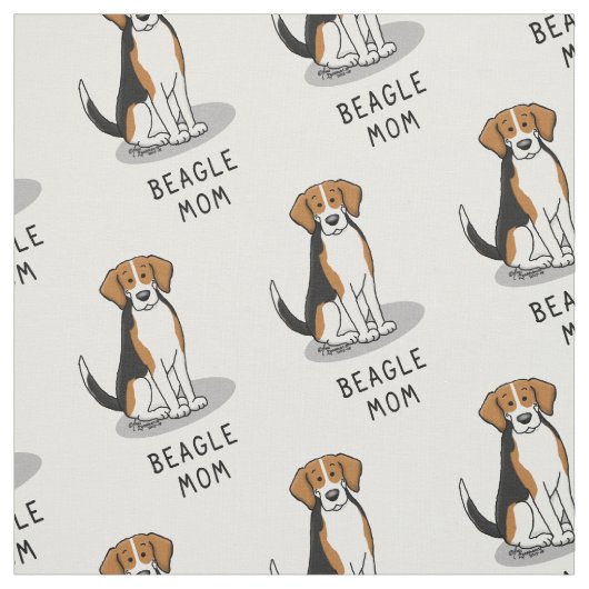 Mama des Beagle (Tri-Farbe 3) Hunde Niedlich Hunde Stoff (Muster)