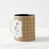 Mama des Beagle (Tri-Farbe 3) Hunde Niedlich Hunde Zweifarbige Tasse (Vorderseite Links)