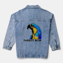 Mama des Blauen und Gold-Macaw-Papagei Jeansjacke
