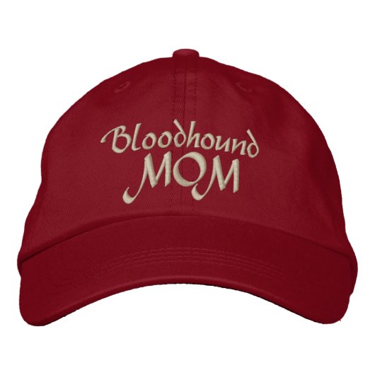 Mama des Bluthundes Bestickte Kappe (Vorderseite)