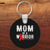 Mama des Blutkrebs-Kriegers Schlüsselanhänger (Vorderseite)