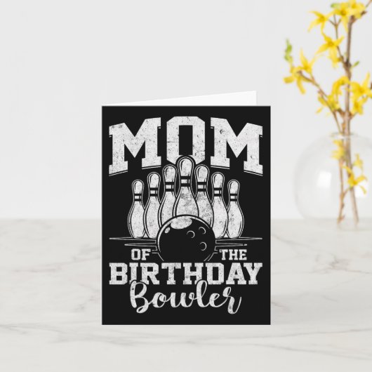 Mama des Bowler-Bowling-Party Karte (Gelbe Blume)