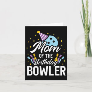 Mama des Bowler-Bowling-Party zum Geburtstag Karte