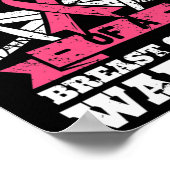 Mama des Brustkrebs-Kriegers rosa Aufklärungsband Poster (Ecke)