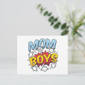 Mama des Comic-Buchstils der Mutter Postkarte (Stehend Vorderseite)
