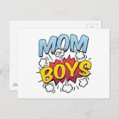 Mama des Comic-Buchstils der Mutter Postkarte (Vorne/Hinten)