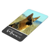Mama des Deutschen Schäferhirds Foto des Hundes ei Magnet (Linke Seite)