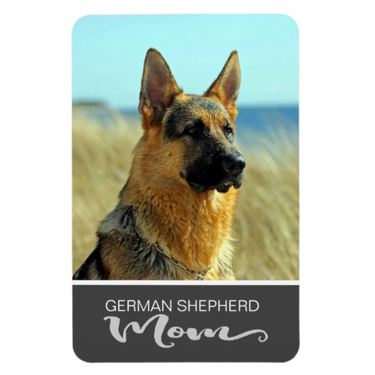 Mama des Deutschen Schäferhirds Foto des Hundes ei Magnet (Vertikal)