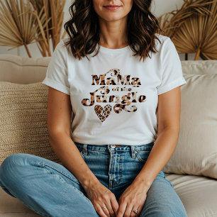 Mama des Dschungelleoparden Printzeichen Tri-Blend Shirt