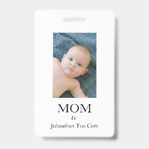 Mama des Foto-ID-Abzeichens für Neugeborene Ausweis