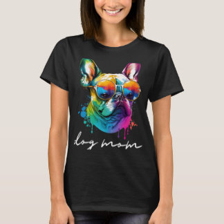 Mama des französischen Bulldoggen mit langen Haare T-Shirt