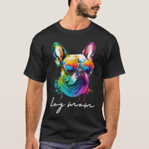 Mama des französischen Bulldoggen mit langen Haare T-Shirt