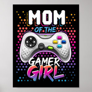 Mama des Gamer Girl Matching Video Game Geburtstag Poster