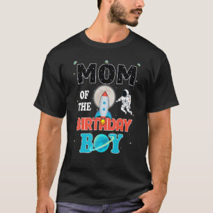 Mama des Geburtstags Astronauten Weltraum Thema Bi T-Shirt