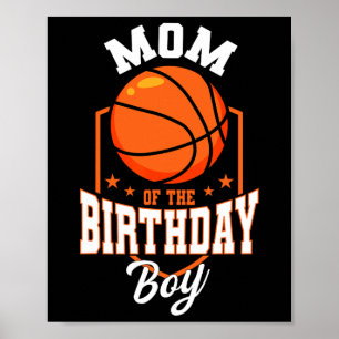 Mama des Geburtstags Boy Bysketbyll Thema Teil Poster