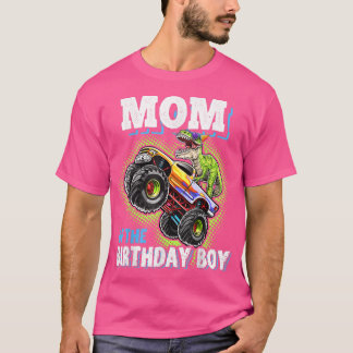 Mama des Geburtstags Boy Dinosaurier Monster Truck T-Shirt