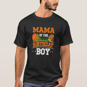 Mama des Geburtstags Boy Football Fußball-Thema Bd T-Shirt