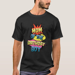 Mama des Geburtstags Boy Superhero Themas Matching T-Shirt