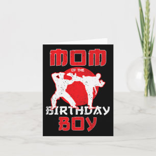 Mama des Geburtstags Karate Taekwondo Boy Martial  Karte