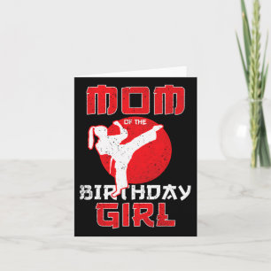 Mama des Geburtstags Karate Taekwondo Girl Martial Karte