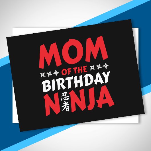 Mama des Geburtstags Ninja - Geburtstag Ninja Part Postkarte