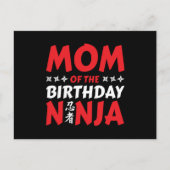 Mama des Geburtstags Ninja - Geburtstag Ninja Part Postkarte (Vorderseite)