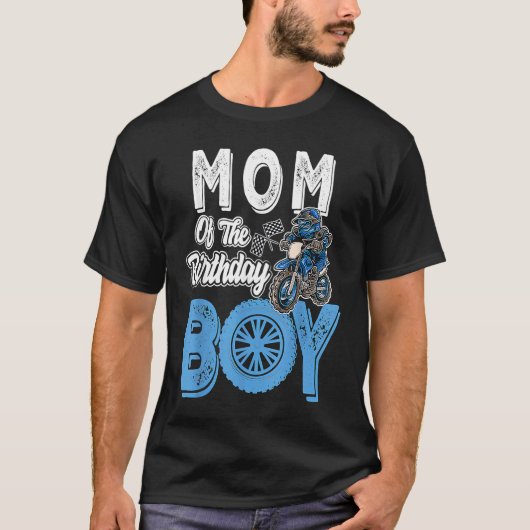 Mama des Geburtstagsfahrradmotocross T-Shirt (Vorderseite)