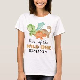Mama des Geburtstagsjunge Dinosaurier-T - Shirt