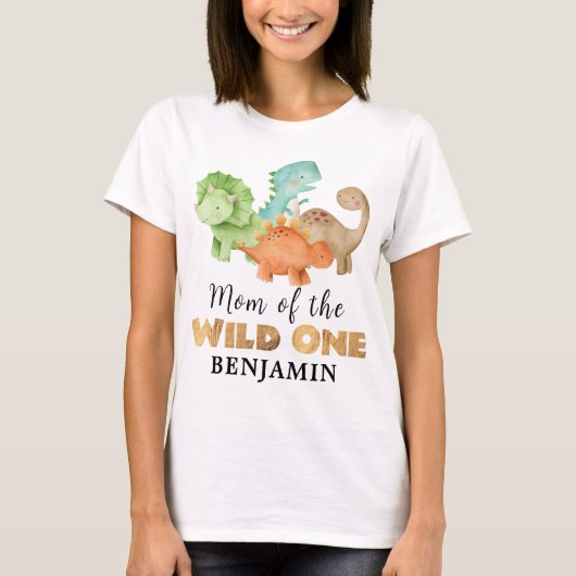 Mama des Geburtstagsjunge Dinosaurier-T - Shirt (Vorderseite)
