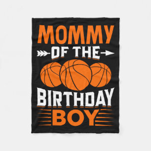Mama des Geburtstagsjungen Basketball T-Shirt  Fleecedecke