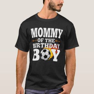 Mama des Geburtstagsjungen Fußball Matching-Famili T-Shirt