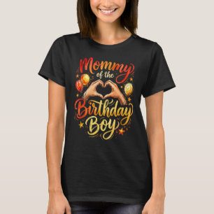 Mama des Geburtstagsjungen Herz Hände Party-Shirt T-Shirt