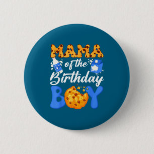 Mama des Geburtstagsjungen Milch und Kekse 1. Gebu Button