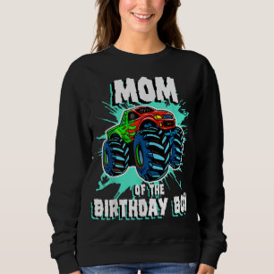 Mama des Geburtstagsjungen Monsters Truck Birthday Sweatshirt