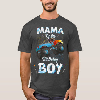 Mama des Geburtstagsjungen Monsters Truck Boday Wo T-Shirt
