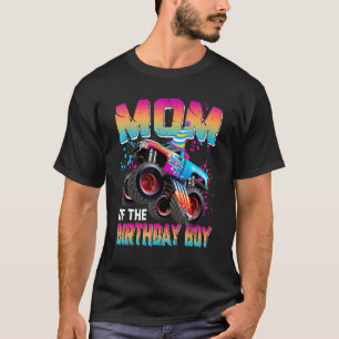 Mama des Geburtstagsjungen Monsters Truck Geburtst T-Shirt