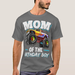 Mama des Geburtstagsjungen Monsters Truck Geburtst T-Shirt