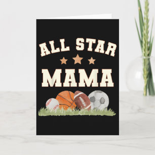 Mama des Geburtstagsjungen Sketll Footll Fußball S Karte