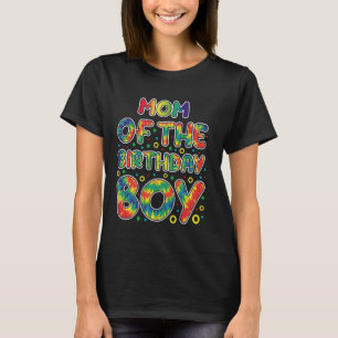 Mama des Geburtstagsjungen Tie-Dye-Party Kinder Fa T-Shirt