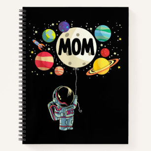 Mama des Geburtstagsjungen Weltraum Astronaut 1. G Notizblock