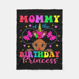 Mama des Geburtstagskindes Prinzessin Afro Melanin Fleecedecke