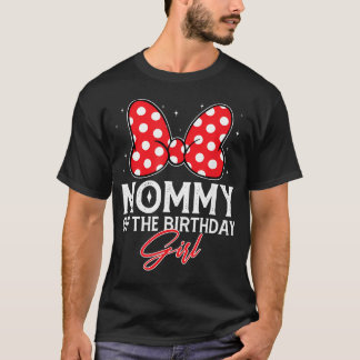 Mama des Geburtstagskindes Süße Rosa Schleife Fami T-Shirt