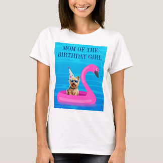 Mama des Geburtstagsmädchens Hunde Schwimmhilfe T-Shirt