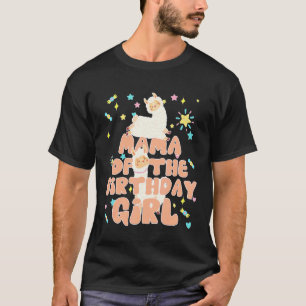 Mama des Geburtstagsmädchens Llama passende Famili T-Shirt