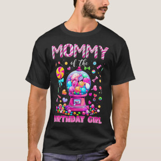 Mama des Geburtstagsmädchens Süße Bonbons Geburtst T-Shirt