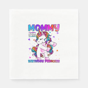 Mama des Geburtstagsprinzessin-Mädchen-Flossing-Un Serviette